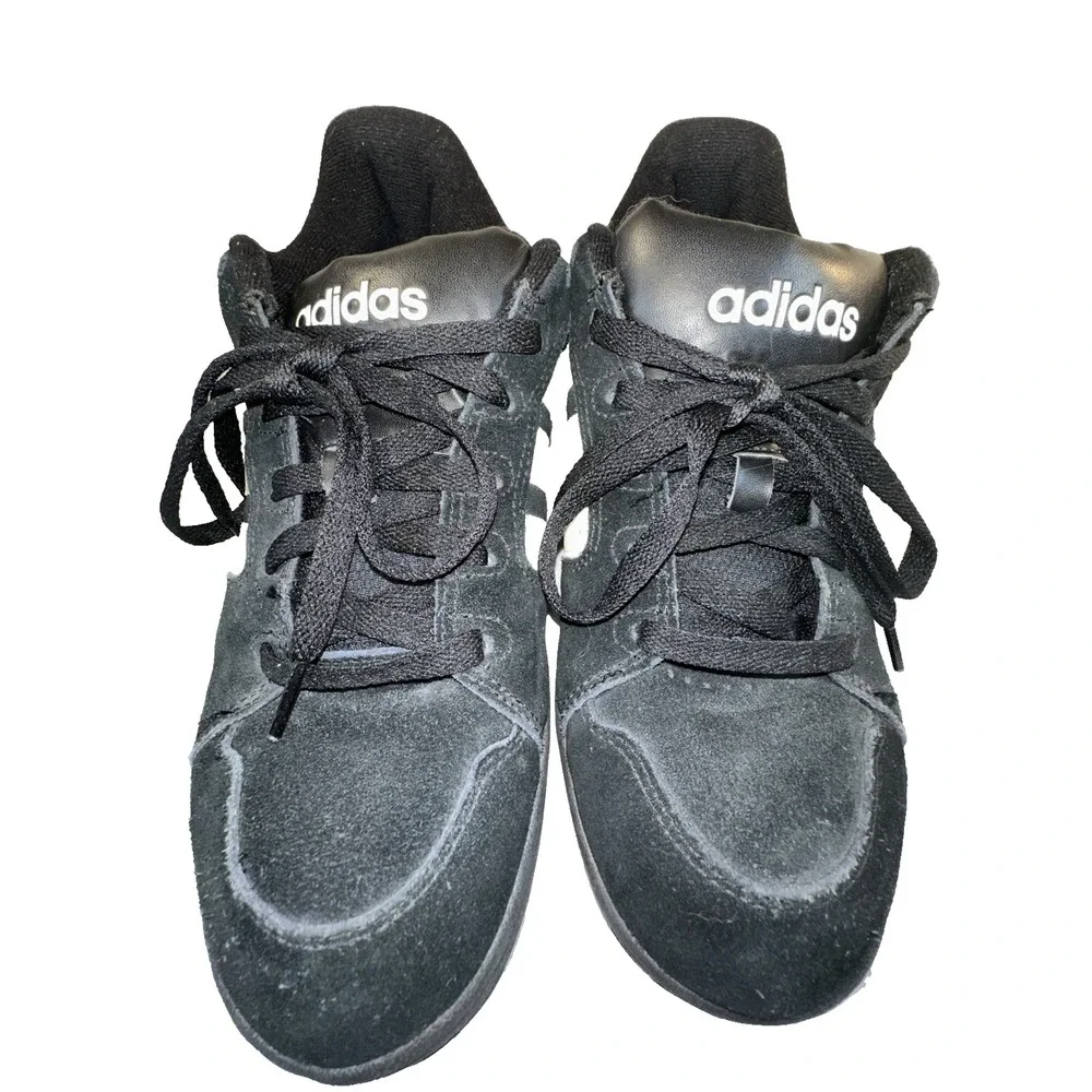 Adidas Black White Mans 3 Stripes Sneakers Shoes HSD681001 Size 9.5 Men's (2008)